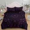 Bohemian Mandala Purple Duvet Cover Set Single Twin Double Queen King Cal King Size Bed Linen Set