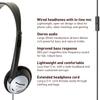 Panasonic Headphones Lightweight Earphones with Mic and Bass and Clear Natural Jack for Phones and Work from Home On-Ear XBS, Sound, 3.5mm Laptops, -