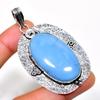Owhyee Opal Gemstone 925 Silver Plated Handmade Jewelry Pendant 2.46"