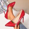 Fashion High-heeled Pumps Women Spring Autumn Shallow Mouth Single Shoes Apricot Thin Heeled Ladies Dress Pointed Fashion Women's Shoes