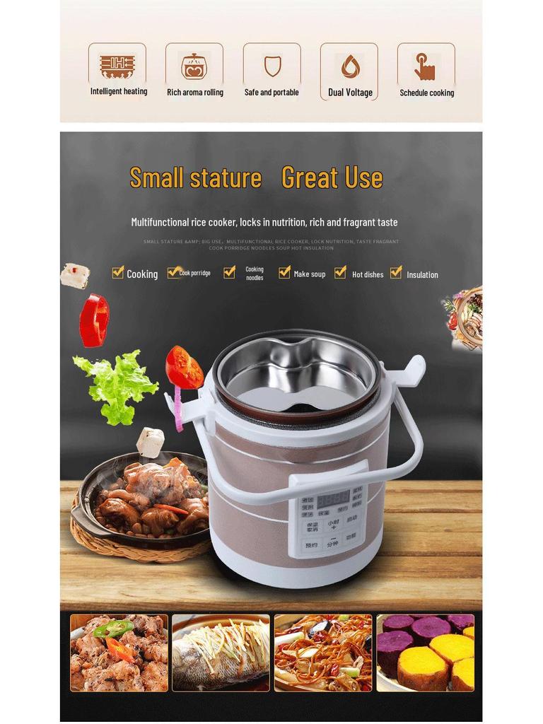 Yinhao Car Smart Rice Cooker 12V/24V - Large Capacity Universal Truck Cooker