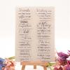 Blessing Words Clear Silicone Stamp Lettering Pattern Clear Stamper for Scrapbooking Card Making Photo Album Decoration