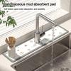 Splash Faucet Draining Mat Diatomite Sink Splash Mats Fashion Drying Mat  Kitchen Bathroom Supplies