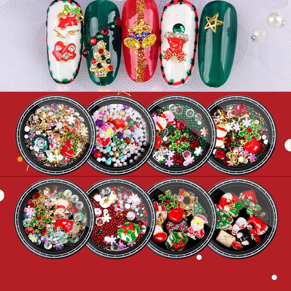 Alloy Metal Manicure Decor Nail Supplies Jewelry Nail Art Decoration Christmas Nail Rhinestone