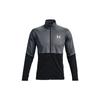 Pique Track Casual Breathable Zip-Up Training Jacket Men Jackets Grey 1366202-012