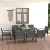 Day and Night - Day and Night Garden Dining Set 9 Pieces Gray Synthetic Rattan