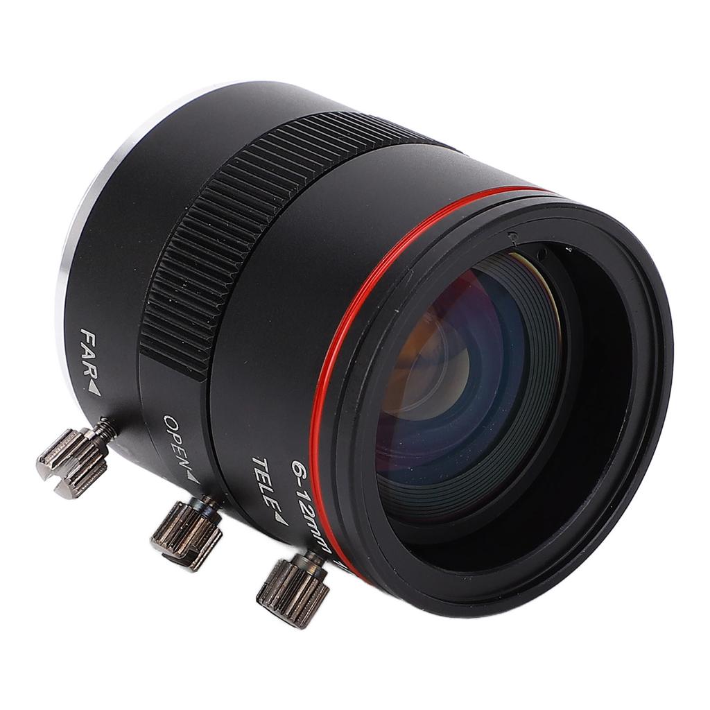 Zoom Industrial Lens 6?12mm 1/1.8 3MP Manual Focus Lens Aluminium Alloy C Mount Adjustable Aperture