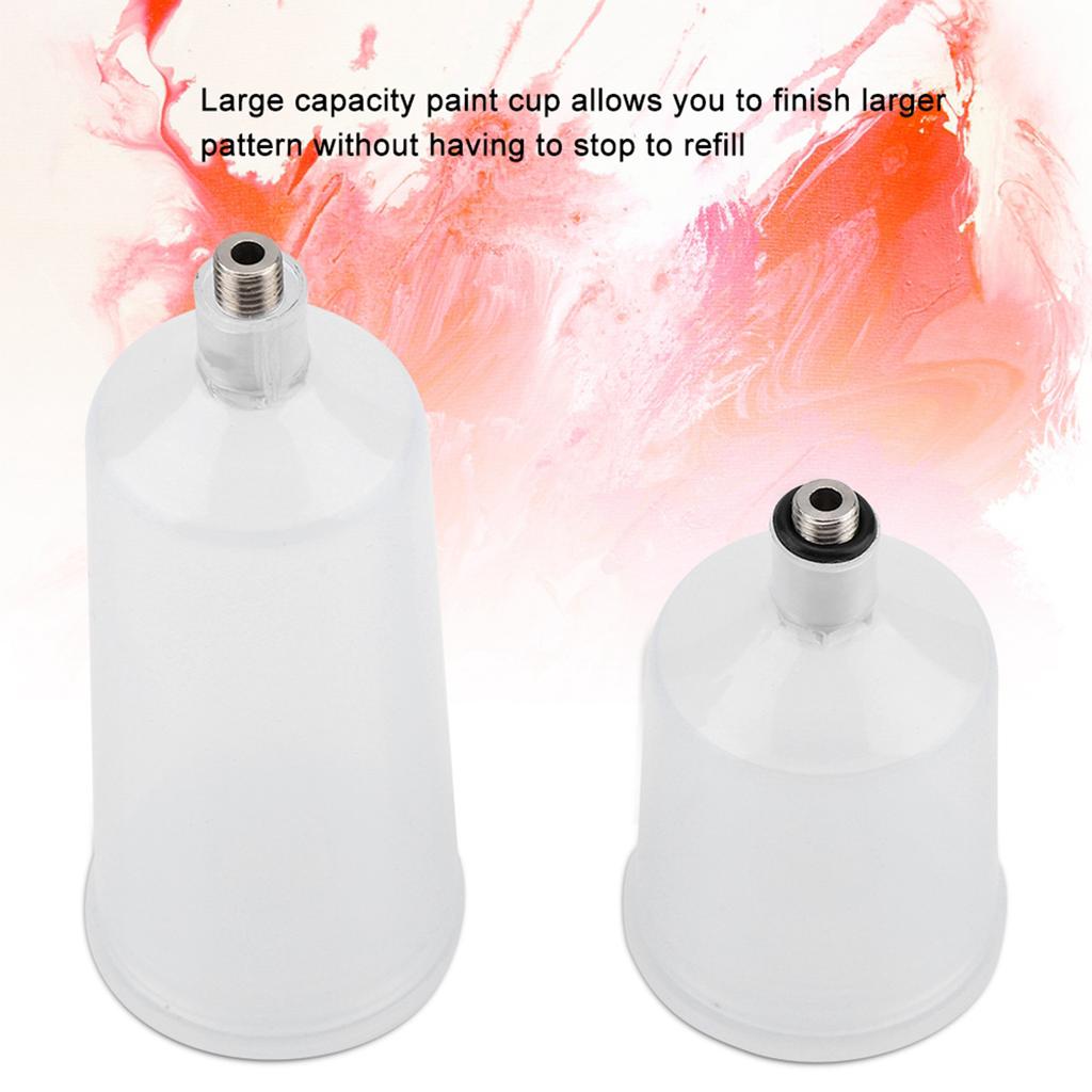 2PCS / Set Plastic Spray Paint Gun Airbrush Cup Pot Fastmover Threaded Connector Part