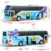 Alloy Passenger Bus Model with Sound, Light, and 5-Doors: Creative Decorative Toy