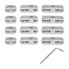 INFINAUTO Engine Spark Plug Separator Internal 7mm 8mm Ignition Wire Separator Holder for Chevrolet Ford Plastic Silver Tone 12pcs