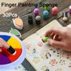 30pcs Inking Staining Finger Painting Sponge Craft Painting Finger Cot Dauber Sponge Kids Toy