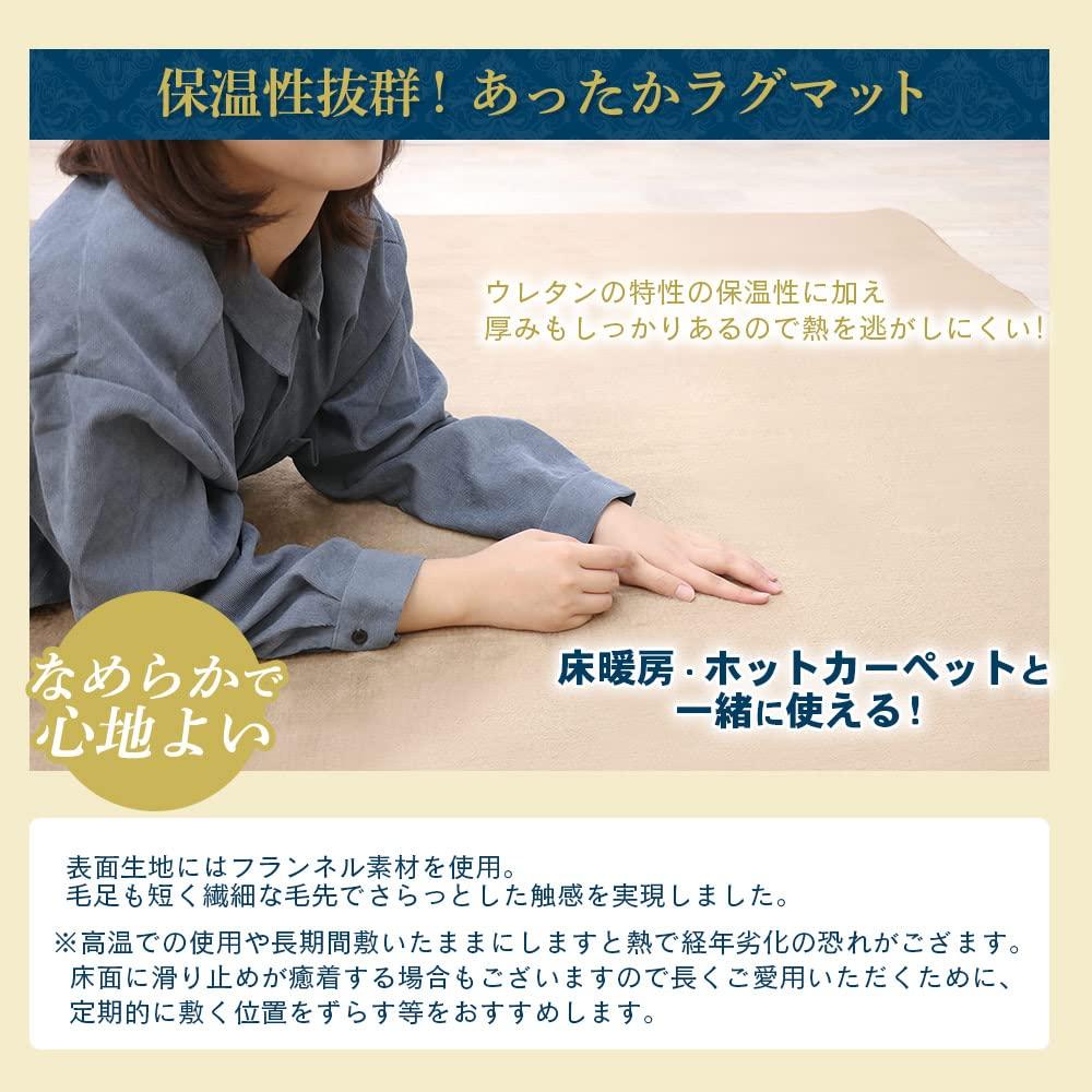 Freely Rug Carpet High Resilience Extra Thick 200 X Antibacterial and Thick Rug All Microfiber Size Rug, 25mm, 250cm, Anti-mite Treatment, Mat,