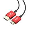 Mini HDMI To HDMI Conversion Data Transfer 4K 60Hz HDMI To Mini HDMI 4K Compatible with and More (0.45m) Cable, (2.5mm Diameter) High-Speed Cable,