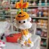Halloween Crochet Kit Crochet Ghost Bag Charm DIY Kit Crochet Project Ghost Hanging Decoration Craft Set for Crochet Lovers