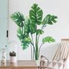 Large Tropical Green Plant Leaves Wall Stickers Home Room Decor Palm Decal