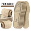 Wool Felt Insoles Winter Warm Boot Shoe Insert Insoles for Men