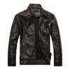 Men's Leather Jacket Autumn and Winter Plus Velvet Fashionable Washed PU Leather Jacket Motorcycle Jacket for Men