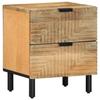 VidaXL Brown Bedside Table 40x33x46 Cm Solid Mango Wood, Bedside Cabinet, Bedroom Furniture, Table of 4017718