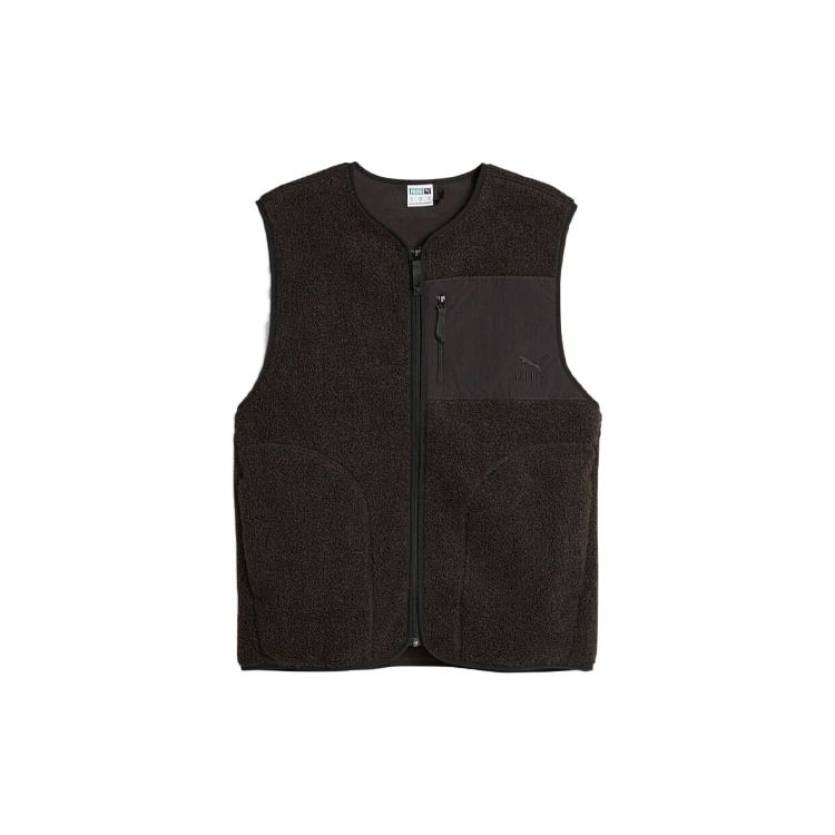 Puma Solid Color Casual Sleeveless Vest Unisex Vests Black 625228-01