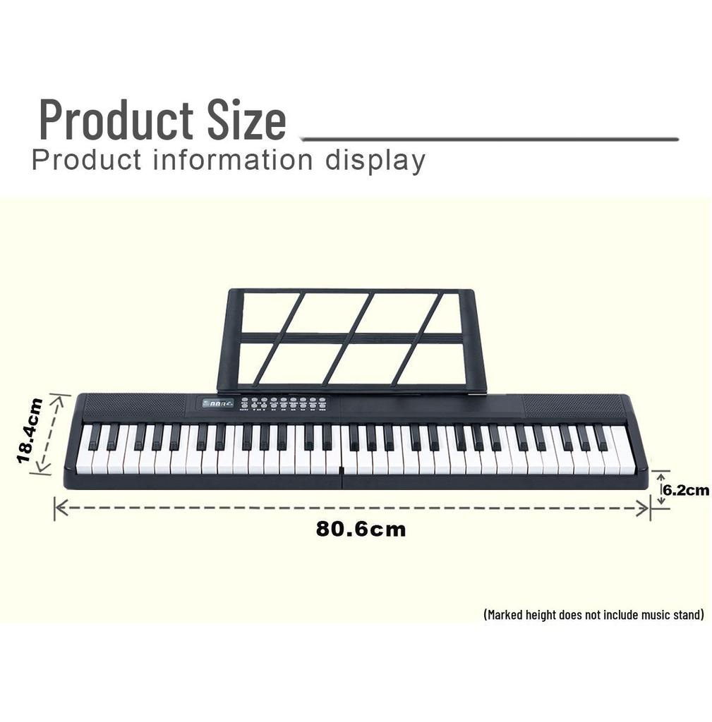 61-Key Rechargeable Folding Piano for Beginners & Kids