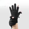 New Cycling Gloves Men's Winter Outdoor Sports Waterproof and Non Slip Two Finger Touch Screen Plus Velvet Warm Gloves