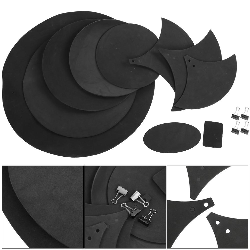 14 Pcs Drum Practice Pad EBR Material Drum Mute Practicing Pad for Player