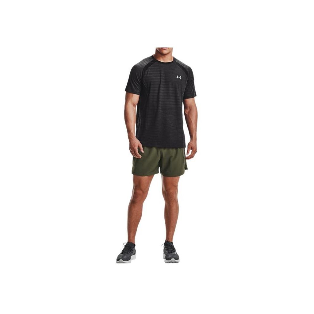 Under Armour Phantom Run Solid Logo Breathable Short Sleeve T-Shirt Men Tops Gray 1367535-010