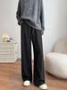 Aixuan Women's Charcoal Grey Wool Wide-Leg Pants - Autumn/Winter 2025 Collection