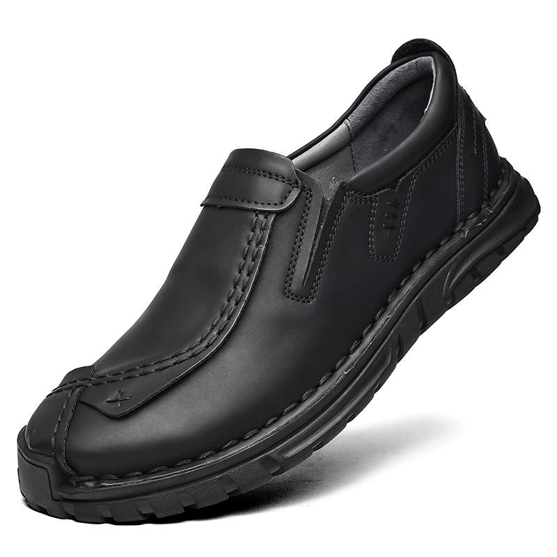 38-46 Retro Cow Leather Shoes Men Loafers Handmade Casual Leather Shoes Moccasins Men Flats Shoes