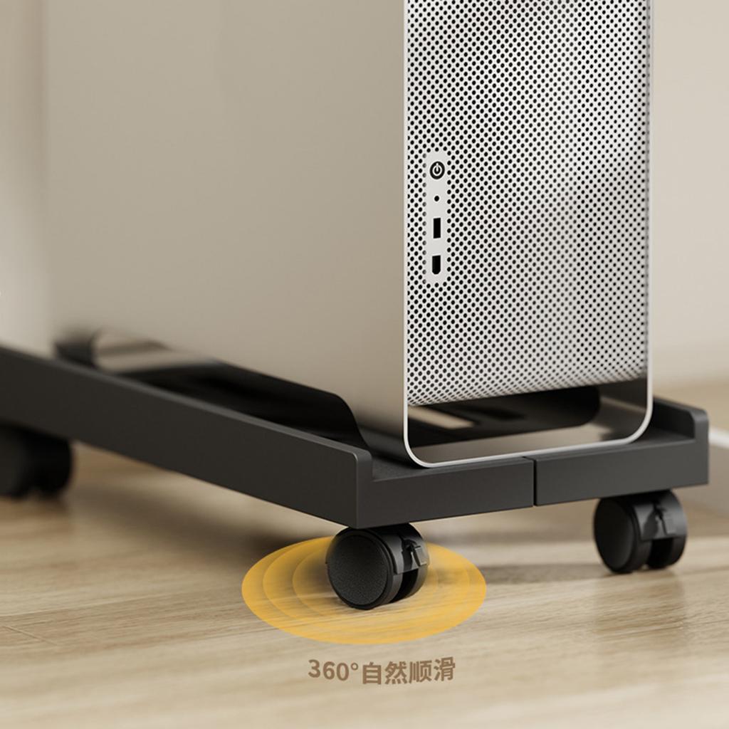 Adjustable Mobile CPU Stand, Ventilated Computer Tower Stand PC Tower Stand with 4 Caster Wheels Fits Most PC, Under Desk Holder