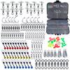 177pcs Fishing Accessories Kit Crank Hooks Sinker Weights Swivels Snaps Connectors Beads Fishing