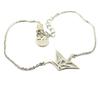 [P8235] - Handmade Bracelet 'Origami' (bird) Silver - 15x12 Mm