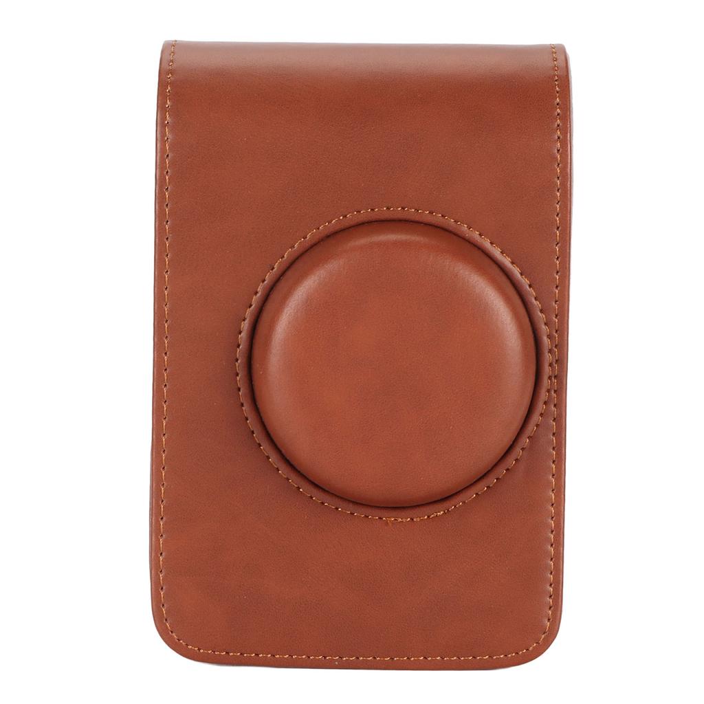 Camera Case Vintage Waterproof Soft PU Leather Protective Case with Detachable Strap for Instax