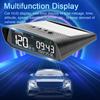 Car Wireless HUD Headup Display Solar GPS Digital Speedometer with LCD Screen Overspeed Alarm Total