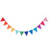 1pcs Set 16.4ft Macaron Paper Card Triangle Banner For Birthday Party Banner Flags Pennant Banner Flags Pennant Banner