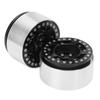 2pcs 1.9 Inch Beadlock Wheels Aluminum Alloy CNC Machining Universal RC Wheel Rims for Crawler Black