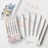 Two-color Key Double-line Pen Three-dimensional Outline Cute Dreamy Drawing Creative Girl Heart Round Head Hand Account Pen Fluorescent
