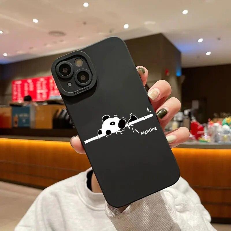 Animation Lovely Phone For Iphone XR Max 11 Plus 6 13 Mini 7 14 X 8 12 XS Pro 6s Straight Silicon Soft TPU Silicone Case Cover