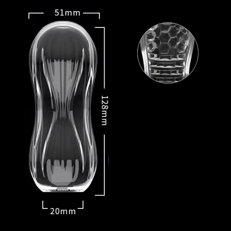 Transparent Male Masturbator Artificial Pussy Vaginal for Men 18 Glans Sucking Penis Pump Spikes Exerciser Sex Toys Erotic