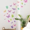 1 Sheet Colorful Butterflies Wall Sticker Self-adhesive Waterproof PVC Removable Living Room Kids Girls