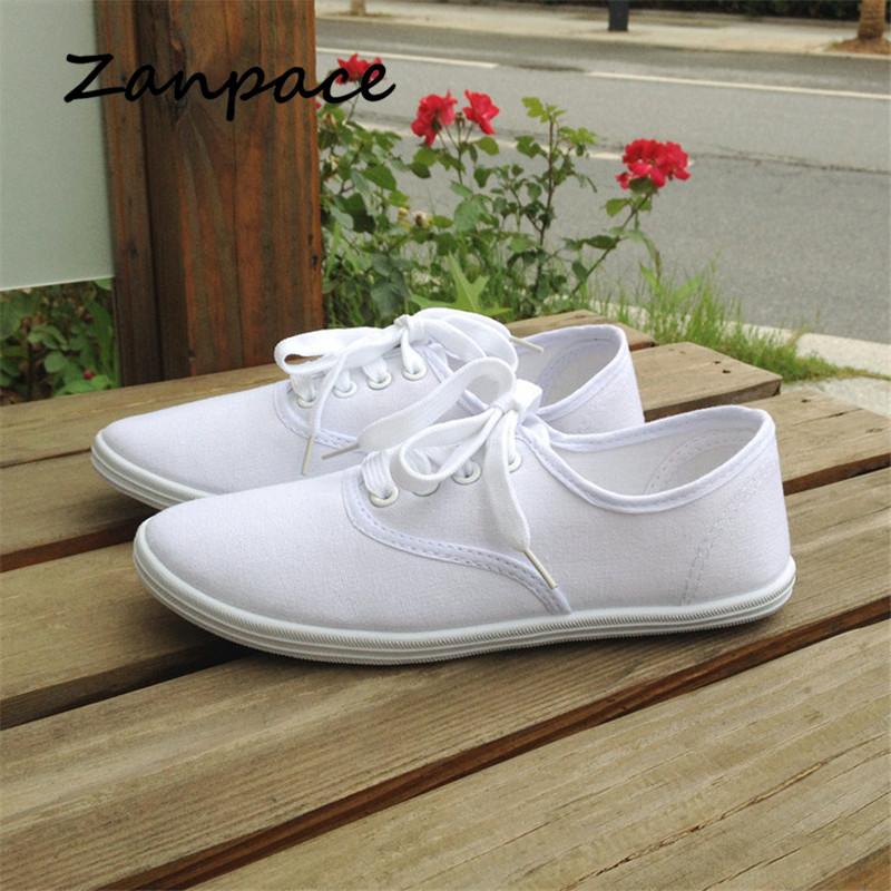 Fashion 2024 Lace-Up Shoes Woman Large Size 42 Canvas Casual Off White Shoes Breathable Wear Resistant Slip Platform Vulcanize Shoes