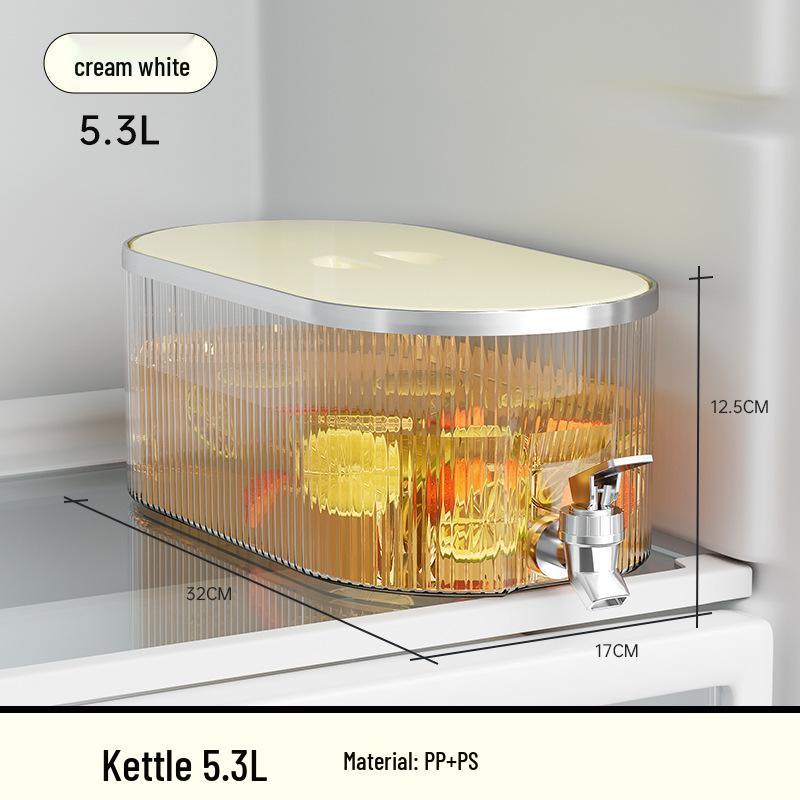 Compact High-Capacity Fridge Kettle with Faucet for Juice, Tea, or Cold Brew