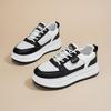 2025 Spring Women's Shoes New Breathable Little White Shoes Women's Korean Version Versatile Thick-soled Heightening Sports and Leisure Board Shoes