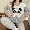 Winter Long Sleeve Thick Warm Flannel Pajama Sets For Women Cute Cartoon Coral Velvet Sleepwear Pyjama Pijama Clothes