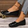 2024 Hot Selling Slip-On Women's Flat Shoes Spring Square Toe Solid Color Low Heels Simple Daily Commuting Casual Flats