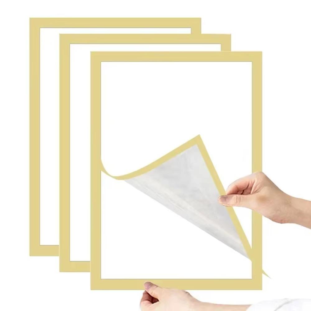 3PCS Wall Mount Self-Adhesive Photo Frame Square Poster Photo Frame Award Frame  Door
