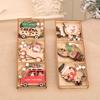 Colorful Christmas Wooden Pendant Gift Box Car Santa Claus Pendant Christmas Tree Pendant Gift