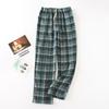 Japanese Style New Spring and Autumn Cotton Double Crepe Couple Pants Large Size Men and Cotton Summer Pants