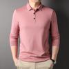 Long-sleeved T-shirt for Men, Autumn New Solid Color Lapel T-shirt for Young and Middle-aged People, POLO Shirt, Bottoming Shirt