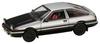 HJ64 Toyota Sprinter Trueno GT APEX JDM Style Carbon Capnet Готовый продукт 1/64 (АЕ86) Серебристый / Черный